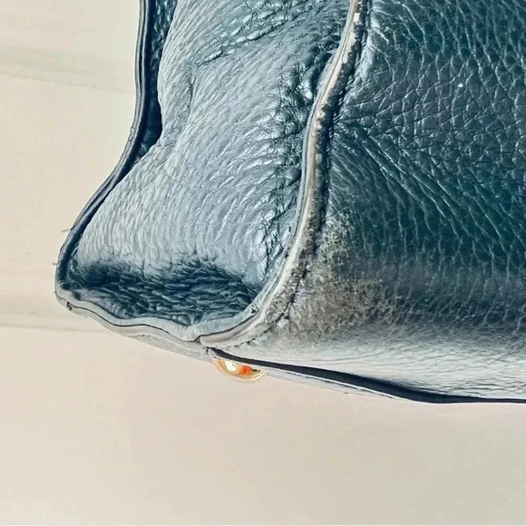 HOST PICK MICHEAL KORS  BLUE PEBBLED LEATHER HAND BAG STRAPPED SHOULDER BAG - Picture 5 of 12